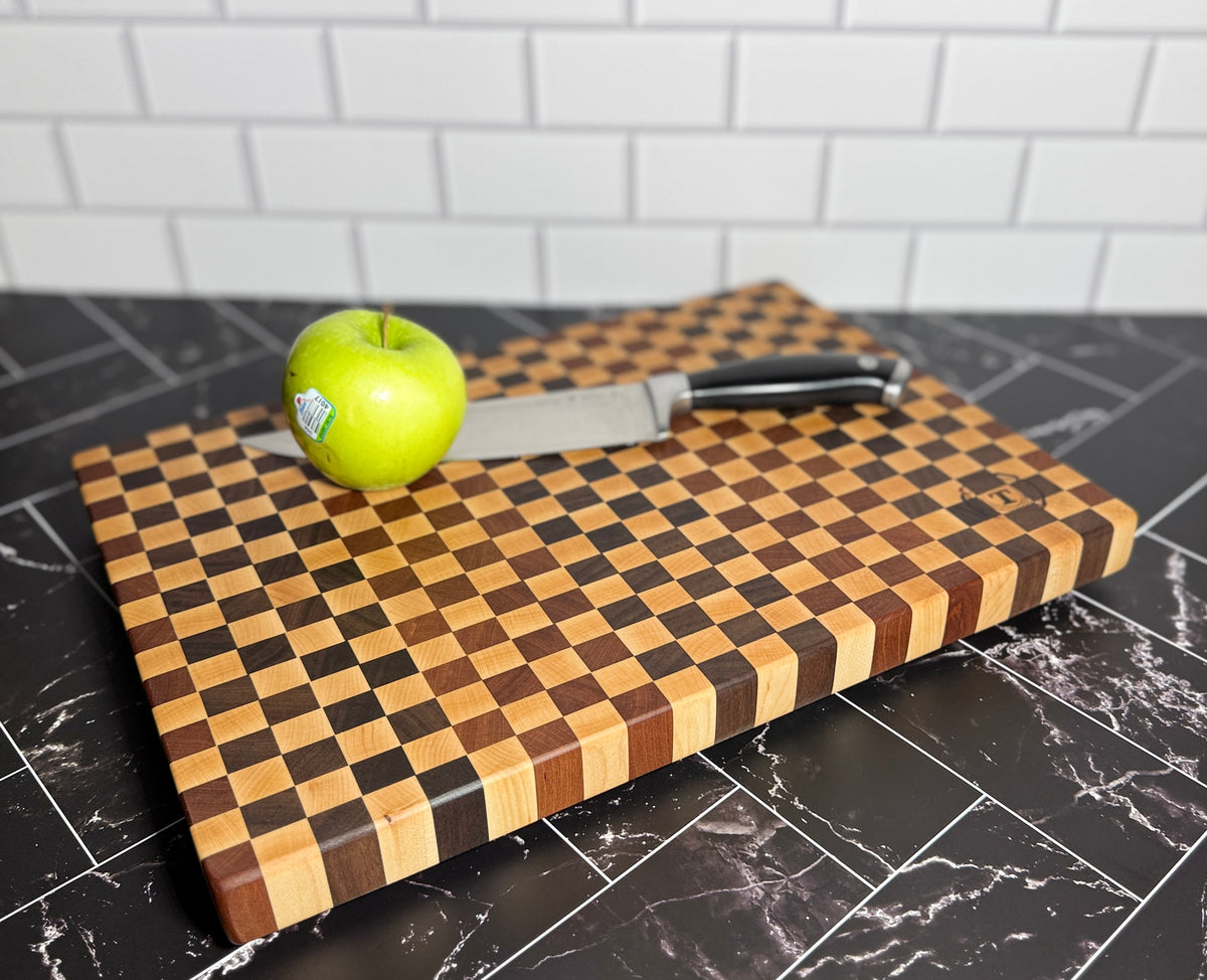T&T Staples - Triple Checker End Grain Cutting Board