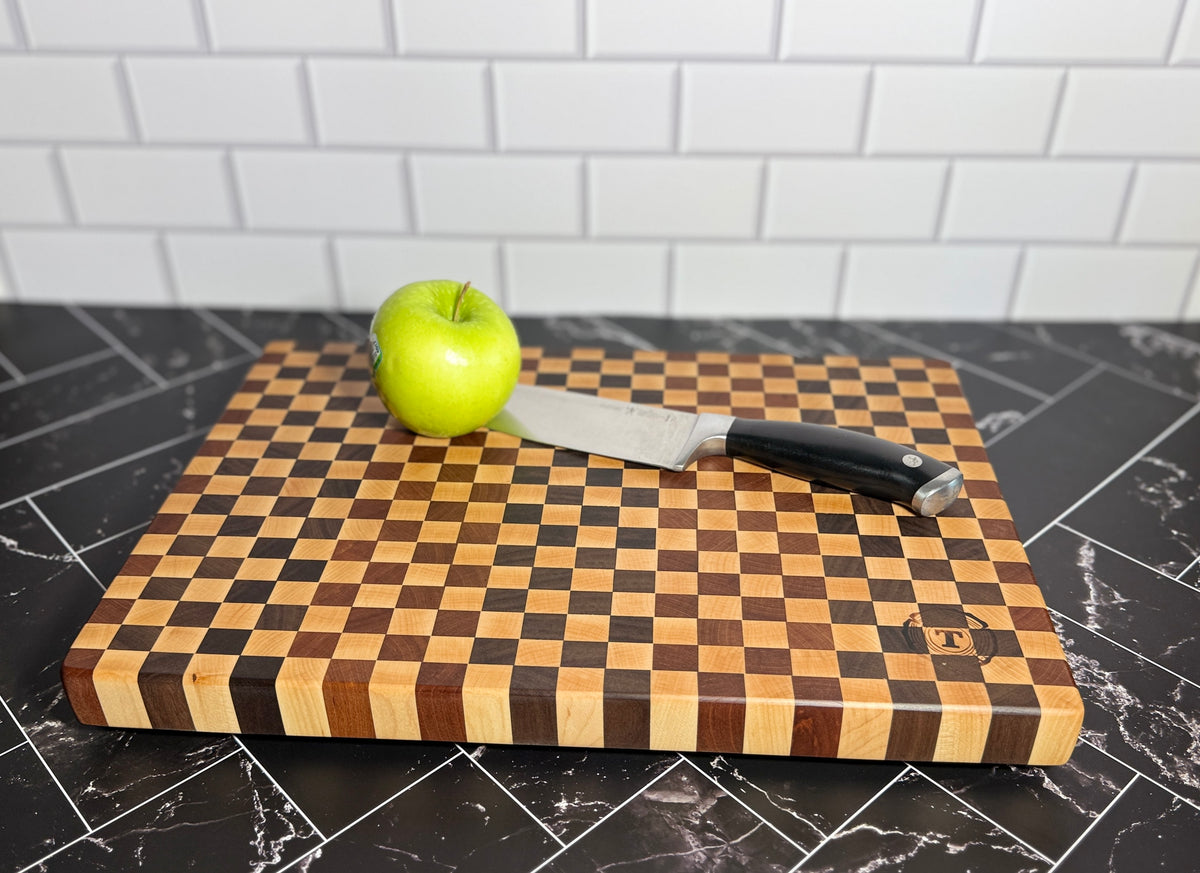 T&T Staples - Triple Checker End Grain Cutting Board